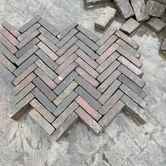 V36, Oude Gebakken Klinkers, Waalformaat, Rood-Bruin