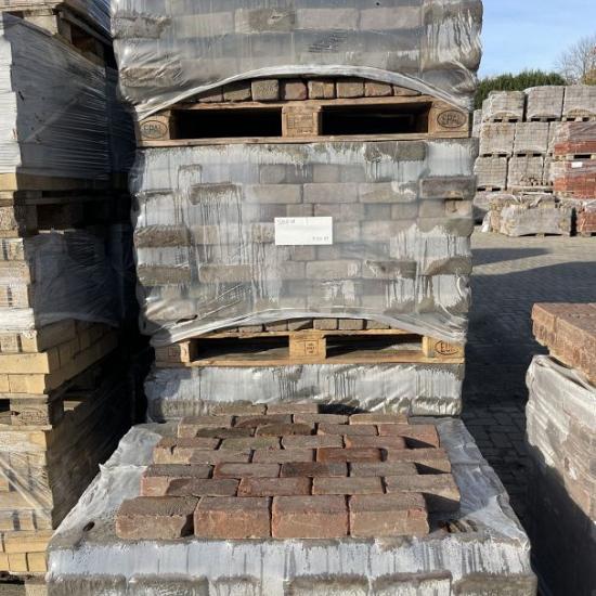 SBP38, Oude Gebakken Klinkers,Plat-Keiformaat, Rood-Bruin