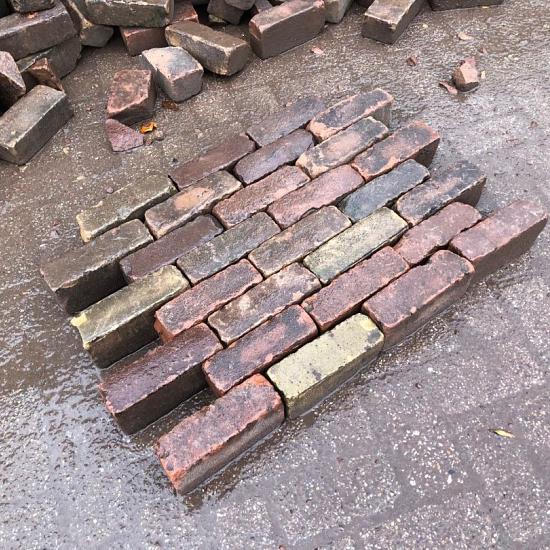 SBV03, Oude Gebakken Klinkers, Dikformaat, Rood Genuanceerd