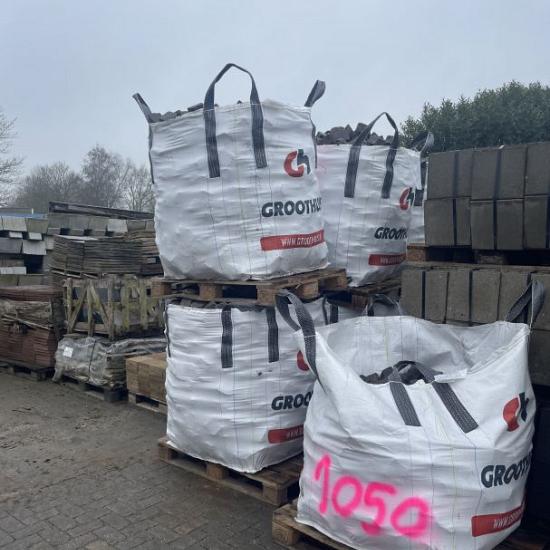 SBP21, Natuursteenkeien, kasseien, Basalt, graniet, 10x10x10 in bigbag