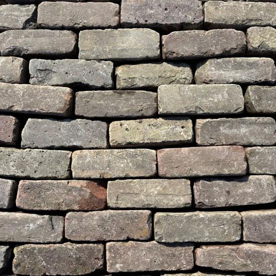 P005, Oude Gebakken Klinkers, Platkeiformaat, Rood-Bruin