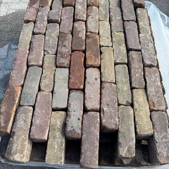 P015, Oude Gebakken Klinkers, Dikformaat, Rood-Bruin