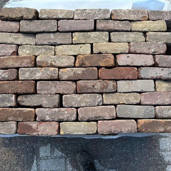 P015, Oude Gebakken Klinkers, Dikformaat, Rood-Bruin