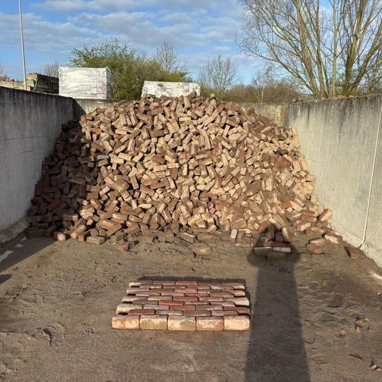 V07, Oude Gebakken Klinkers, Dikformaat, Rood-Bruin