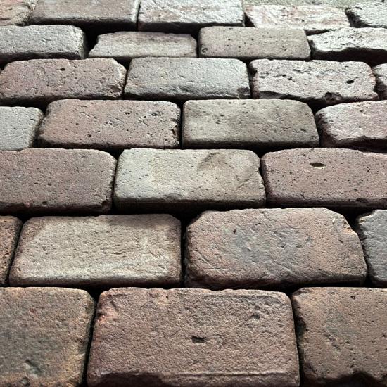 V118 Oude Gebakken Klinkers, Keiformaat, Rood-Bruin