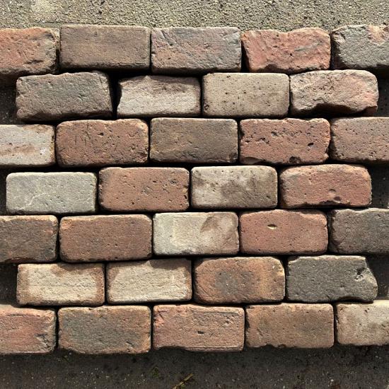 V118 Oude Gebakken Klinkers, Keiformaat, Rood-Bruin