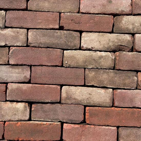 P045, Oude Gebakken Klinkers, Dikformaat, Rood-Bruin