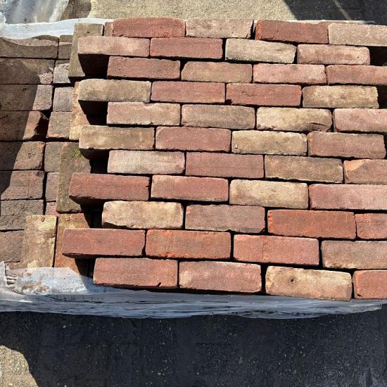 P045, Oude Gebakken Klinkers, Dikformaat, Rood-Bruin