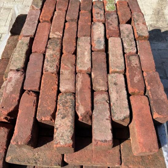 P047, Oude Gebakken Klinkers, Dikformaat, Rood-Bruin