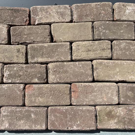 V40, Oude Gebakken Klinkers, keiformaat, Rood-Bruin