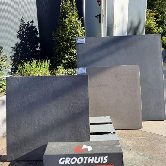 Keramische Tegel, Groothuis, Dark Grey, 60x60x3cm