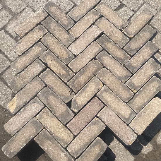 V33 Oude Gebakken Klinkers, Dikformaat, Geel Brons OB