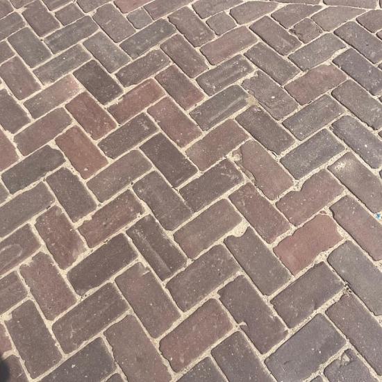 Oude gebakken klinkers, Keiformaat rood-paars WZWO