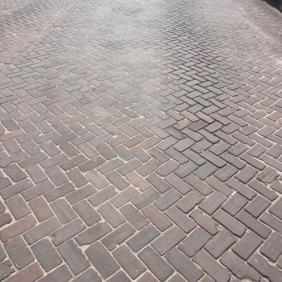 Oude gebakken klinkers, Keiformaat rood-paars WZWO