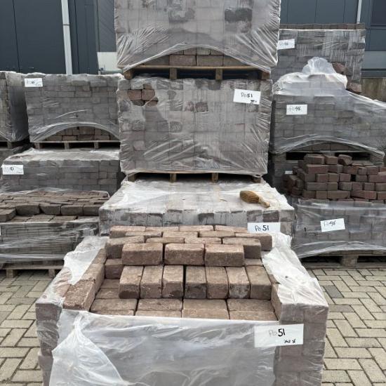 P051, Gebakken klinkers, Keiformaat, Rood-Paars