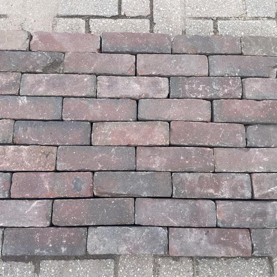 P016 Oude Gebakken Klinkers, Dikformaat, Rood-Bruin strak