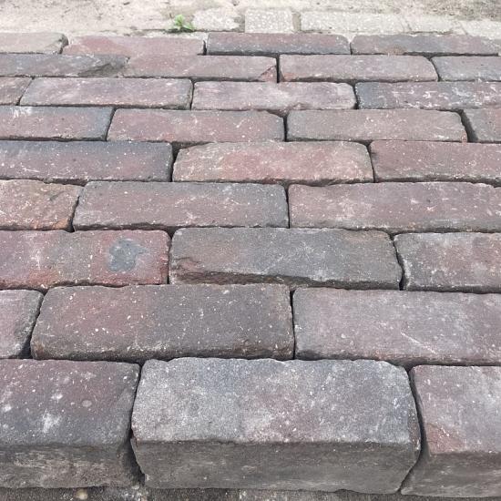 P016 Oude Gebakken Klinkers, Dikformaat, Rood-Bruin strak