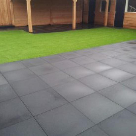 Terrastegel+ 60x60x4 cm Nero