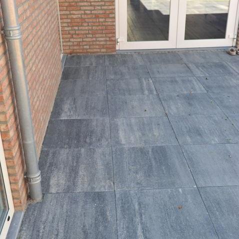 Terrastegel+ 60x60x4 cm Grijs/Zwart