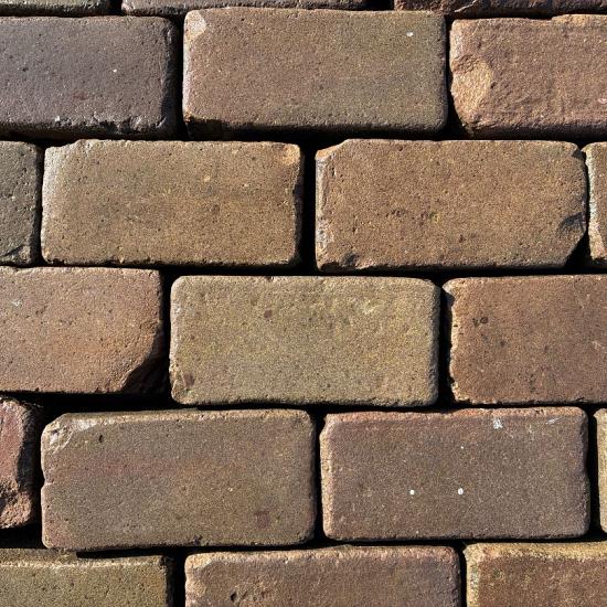 SBP48, Oude Gebakken Klinkers, Keiformaat, Paars-brons
