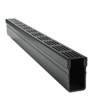 Star Drain 65/100 Lijngoot - Zwart (Aluminium) 100cm