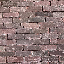 P010, Oude Gebakken Klinkers, Dikformaat, Rood-Bruin