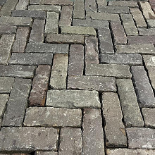 V35, Oude Gebakken Klinkers, Dikformaat, Rood-Paars genuanceerd