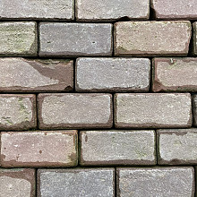 P030, Oude Gebakken Klinkers, Platkeiformaat, Rood-Paars
