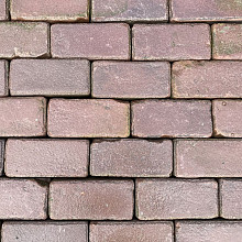 P048, Oude Gebakken Klinkers, Platkeiformaat, Rood-Paars