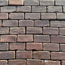 Oude gebakken klinkers keiformaat Rood/Paars