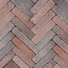 Retrostones Plus, Rood/Bruin, 5 x 20 x 6,4cm