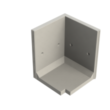 Keerwand CBH 125 - 100/100X85X125 - BETONGRIJS