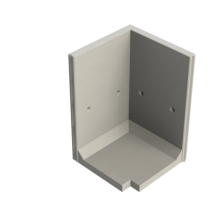 Keerwand CBH 150 - 100/100X85X150 - BETONGRIJS