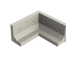 Keerwand CBH 50 - 100/100X35X50 - BETONGRIJS