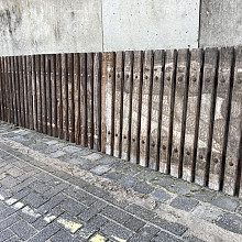 Hardhouten hekken, stalroosters, afrastering, tuin of weide omheining