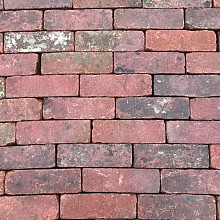 P015, Oude Gebakken Klinkers, Dikformaat, Rood
