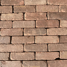 P041, Oude Gebakken Klinkers, Dikformaat, Rood-Bruin