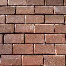 Ca. 7,5m², Gebakken Klinkers, Keiformaat, Rood, P052