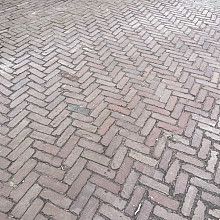 V36, Oude gebakken klinkers, Dikformaat Rood-Paars