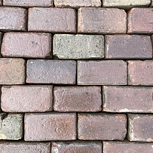 V04, Oude Gebakken Klinkers, Keiformaat, Rood-Bruin