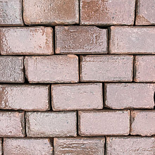 P080, Oude Gebakken Klinkers, Keiformaat, Rood-Paars