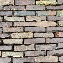 P087, Oude Gebakken Klinkers, Waalformaat, Rood-Paars