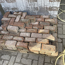 SBP41, Oude Gebakken Klinkers, Keiformaat, Rood-Bruin