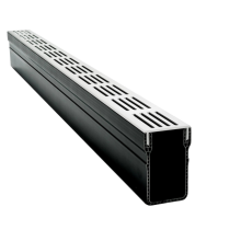 Star Drain 65/100 Lijngoot - Grijs (Aluminium) 100cm