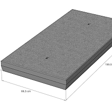 Betonplaat 100x200x16 cm bezemstructuur EW 20T KOMO
