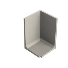 Keerwand CBH 200 - 125/125X115X200 - BETONGRIJS