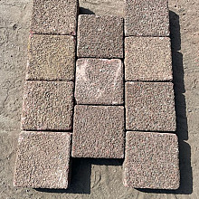 WZu (1), Gebruikte Betonklinkers, Dubbelklinkers, Antraciet/Heide 8cm