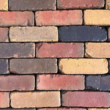 SBP12, Oude Gebakken Klinkers, Dikformaat, Carbon, Mix