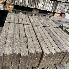 P032, SBP25, Gebruikte Betonbanden, opsluitbanden, 6x20x100cm, Grijs