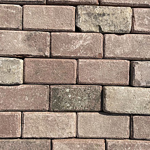 V05, Oude Gebakken Klinkers, Keiformaat, Rood-Bruin
